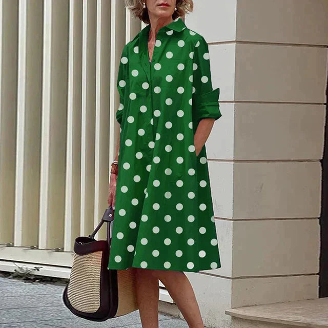 Levoire | Robe en coton élégante Vert