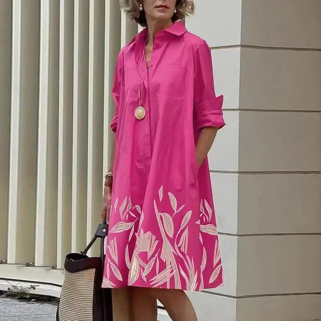 Levoire | Robe en coton confortable Rot Fleurs
