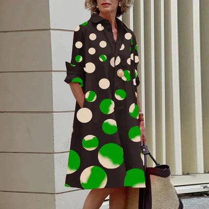 Levoire | Robe en coton élégante Vert Bâtard