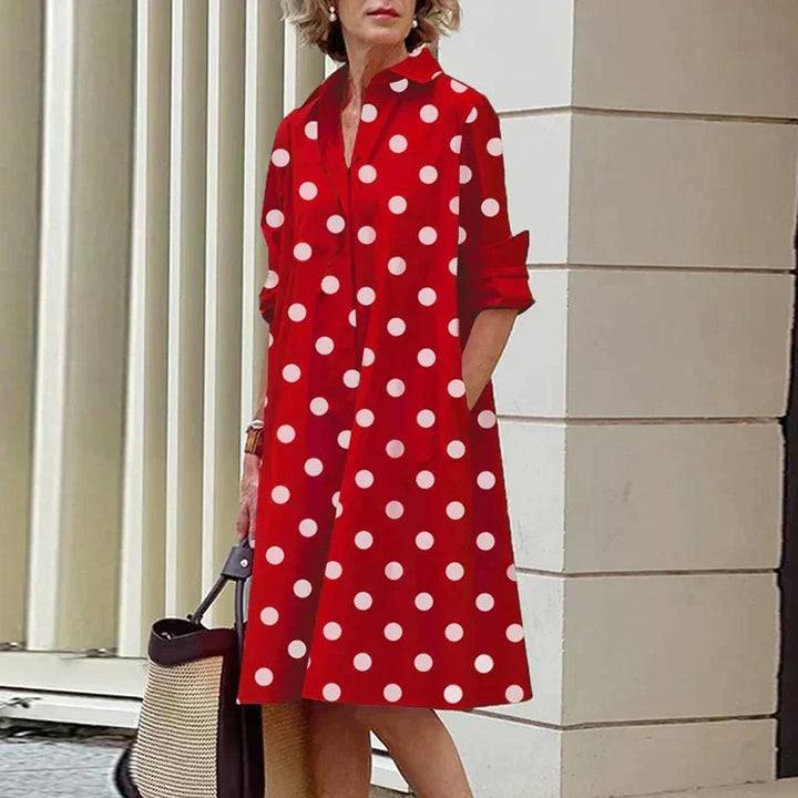 Levoire | Robe en coton élégante Noir Blanc
