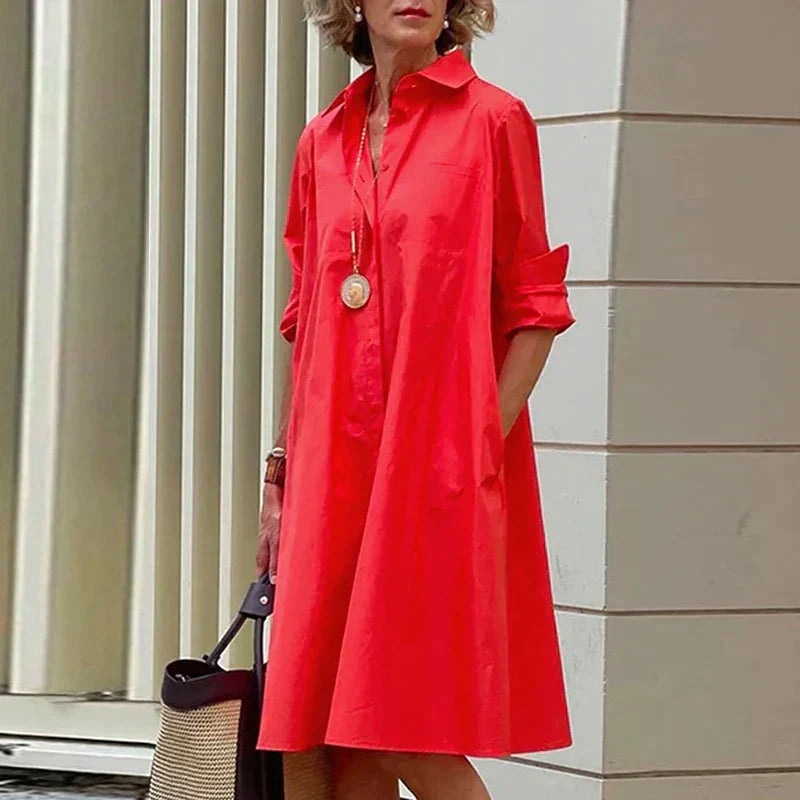 Levoire | Robe en coton élégante Rot