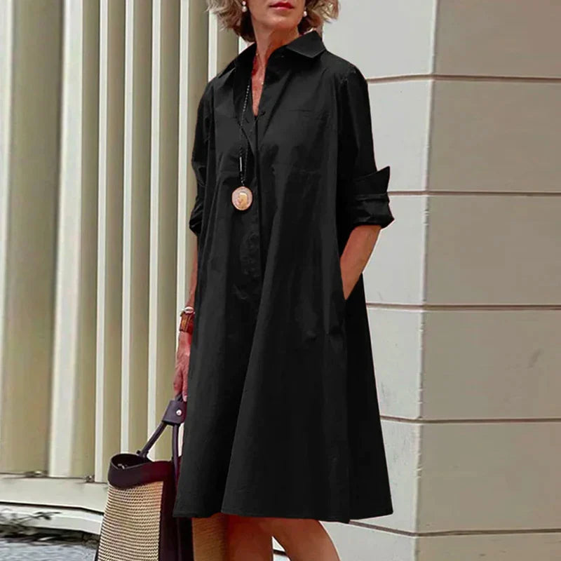 Levoire | Robe en coton confortable Noir