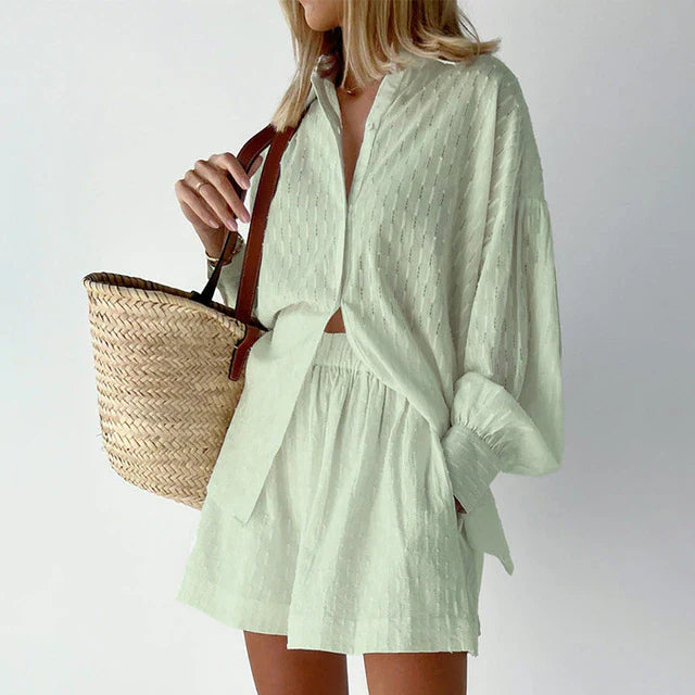 Levoire | T-Shirt D'Été Tendance Et Shorts Pour Femmes Vert