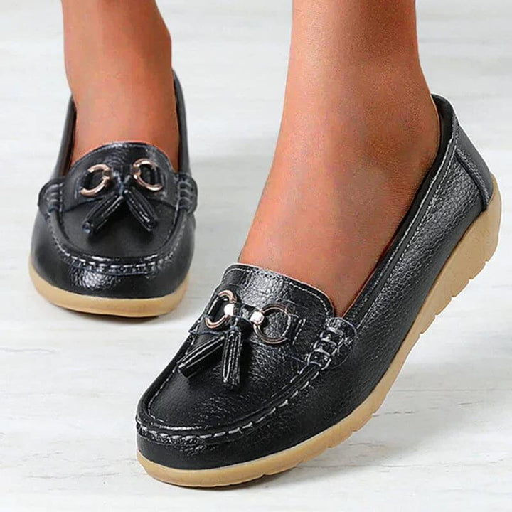 Levoire | Chaussures Orthopédiques En Cuir À Enfiler Noir