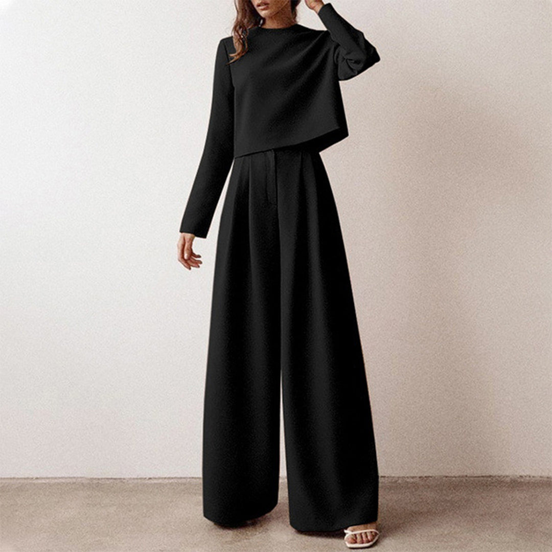 Levoire | Jambes Larges Blouse À Manches Longues Et Pantalon Ensemble Deux Pièces