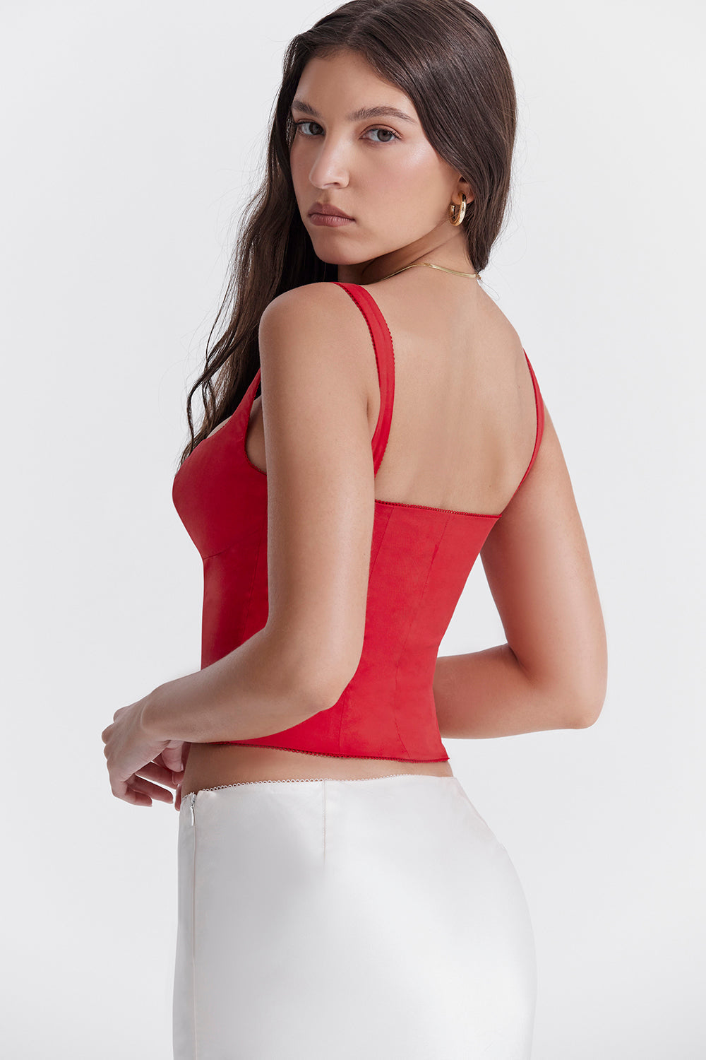 Levoire | Corset Rouge En Tulle