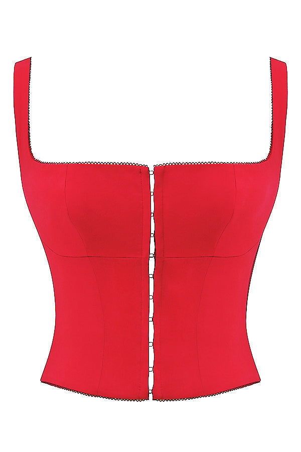 Levoire | Corset Rouge En Tulle