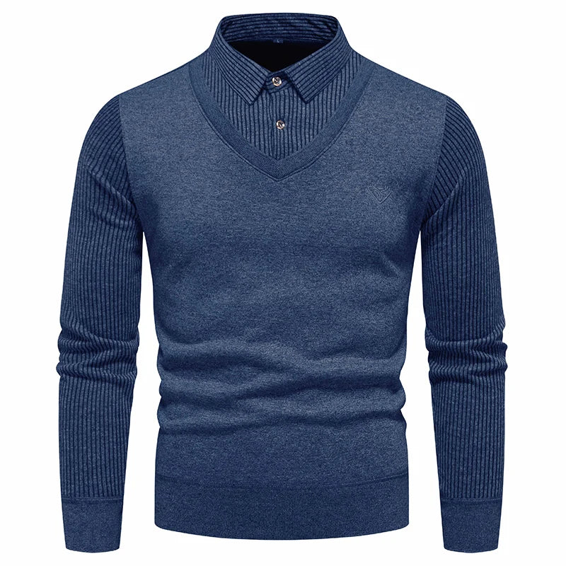 Levoire | Veste en tricot ajustée à manches longues à deux pièces Gris de mer