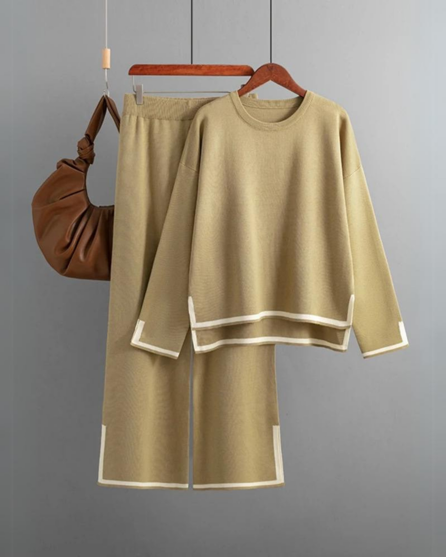 Levoire | 2 Osainen Setti Joustava Ja Pehmeä Materiaali Khaki