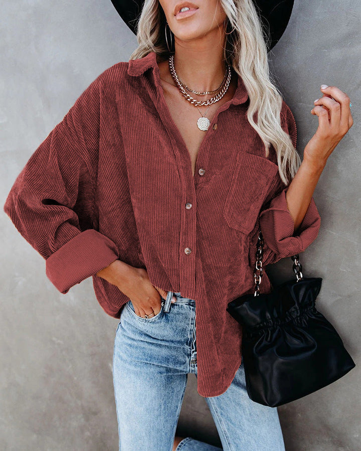 Levoire | T-Shirt En Velours Vintage Rot
