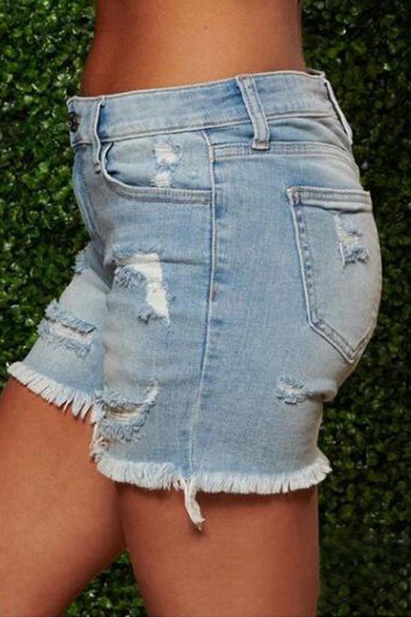 Levoire | Shorts en jean à coupe décontractée Wattvisibase