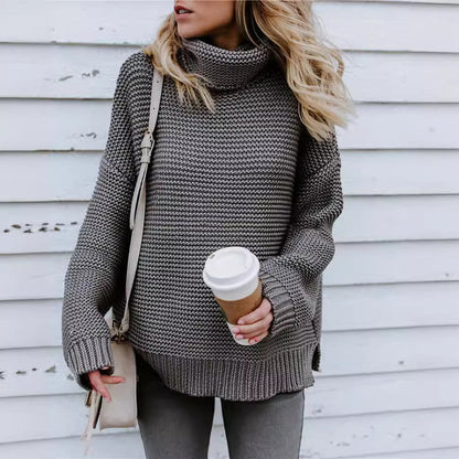 Levoire | Pull Col Roulé Pour Dames | Confortable Gris