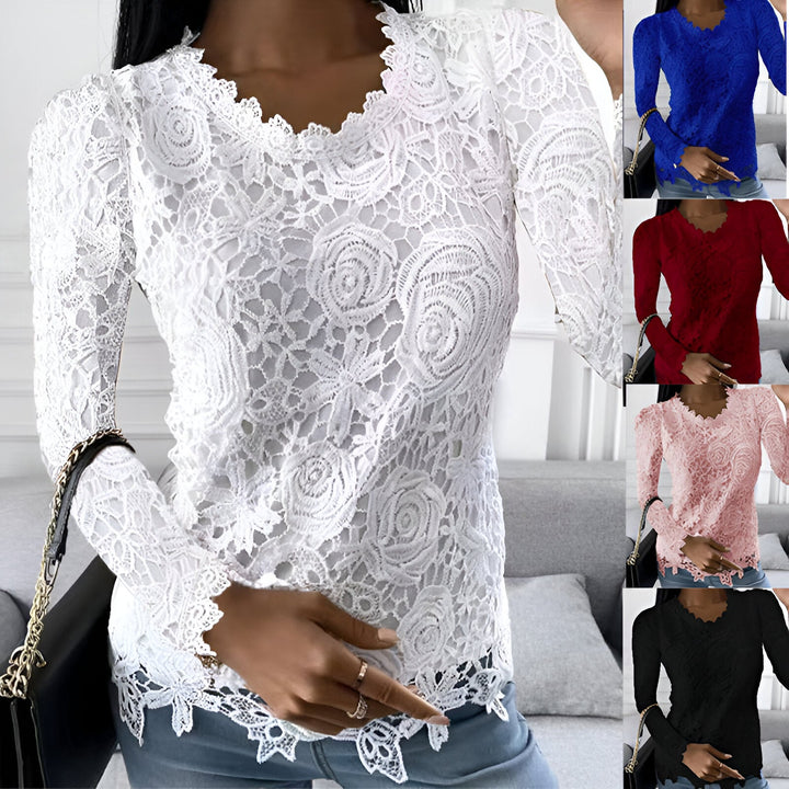 Levoire | Chemise En Dentelle Élégante À Manches Longues