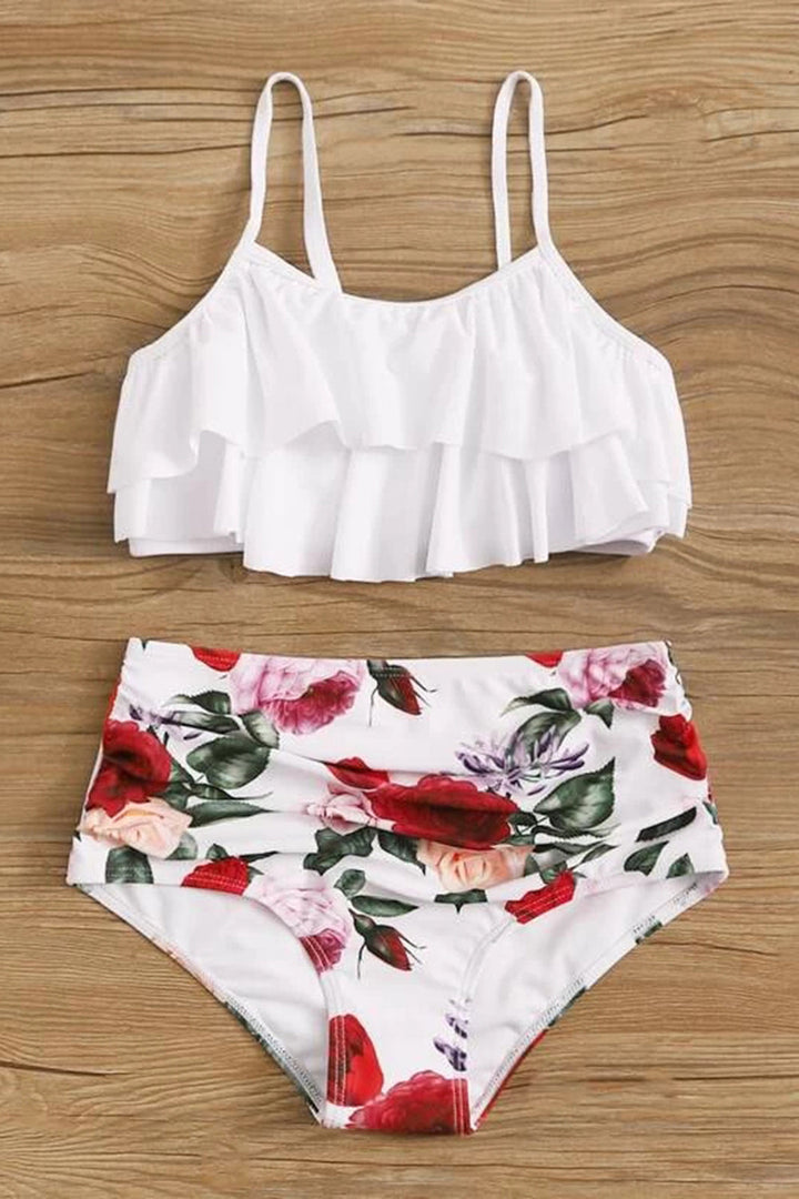 Levoire | Ensemble de Bikini à Volants à Fleurs