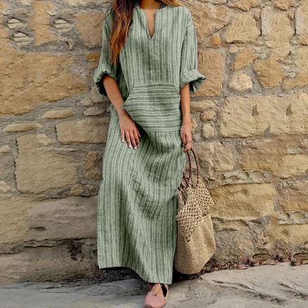 Levoire | Salopette En Coton Rayée Vert