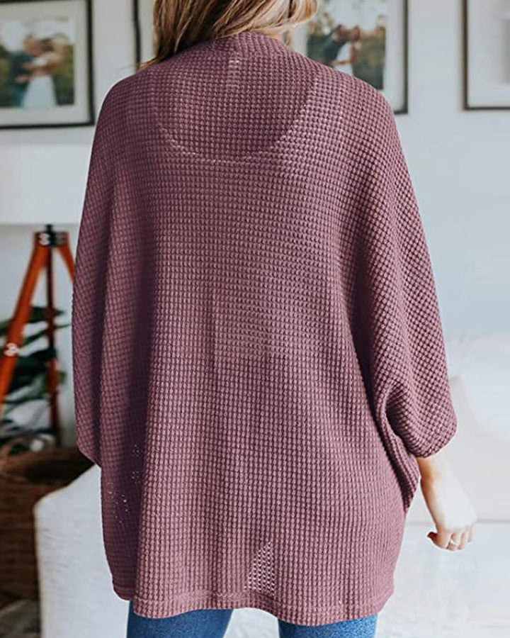 Levoire | Pull Chaud, Tricoté, Uni Gilet Avec Manches 3/4 Pour Femmes