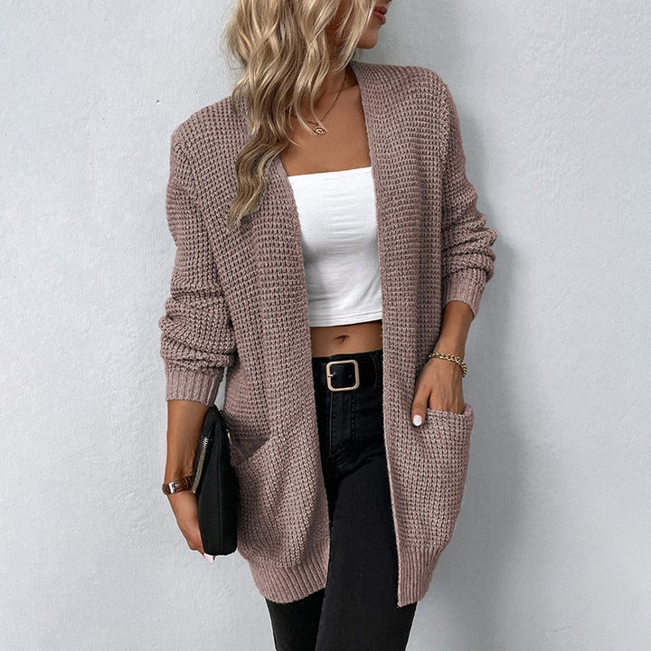 Levoire | Pull Long Tricoté Chaud Pour Femmes Rosa