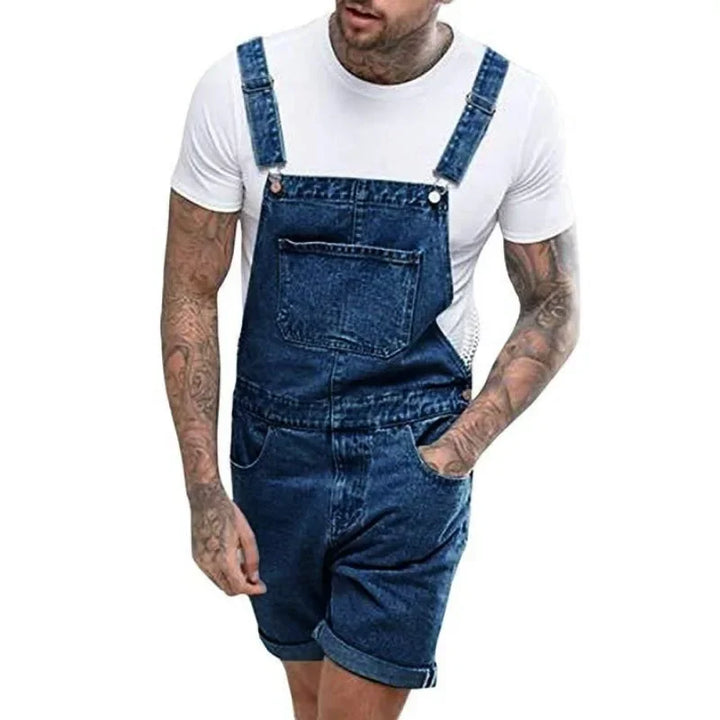 Levoire | Salopette En Denim Rento Avec Des Bretelles Réglables Et Des Poches