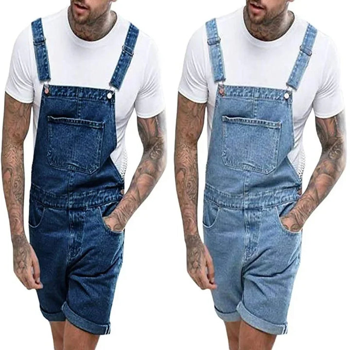 Levoire | Salopette En Denim Rento Avec Des Bretelles Réglables Et Des Poches