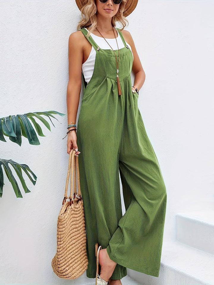 Levoire | Combinaison Boho Sans Manches Pour Femmes Vert clair