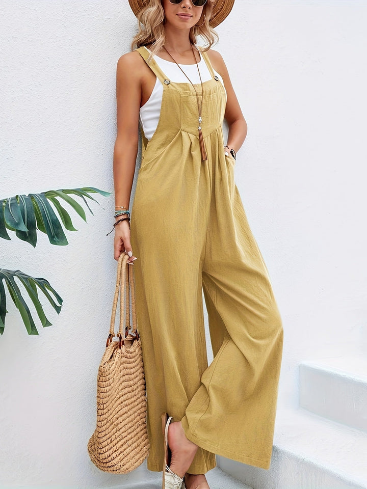 Levoire | Combinaison Boho Sans Manches Pour Femmes Jaune