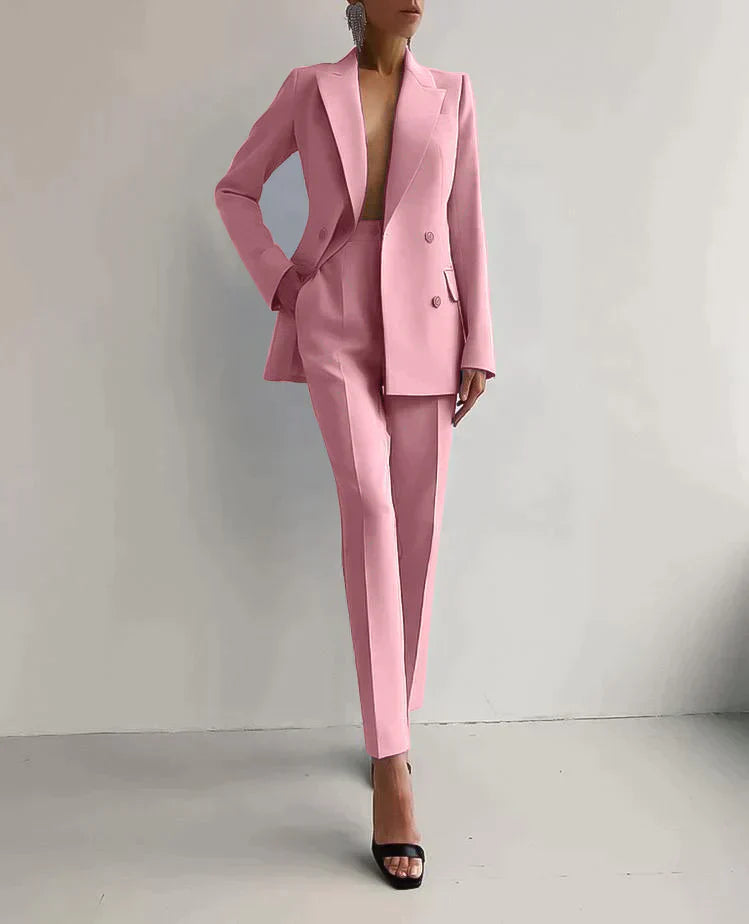 Levoire | Ensemble Blazer et Pantalon Raffiné Rosa