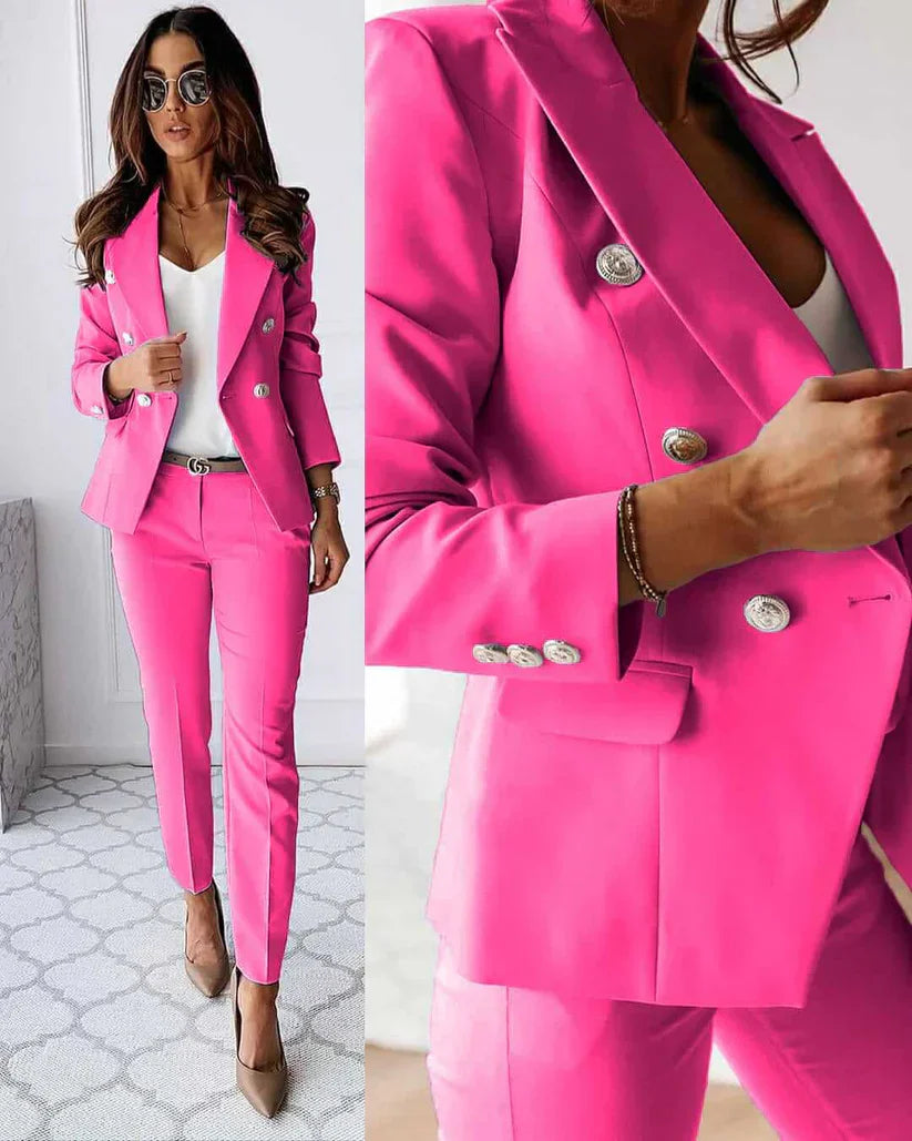 Levoire | Ensemble De Blazer Élégant Rose
