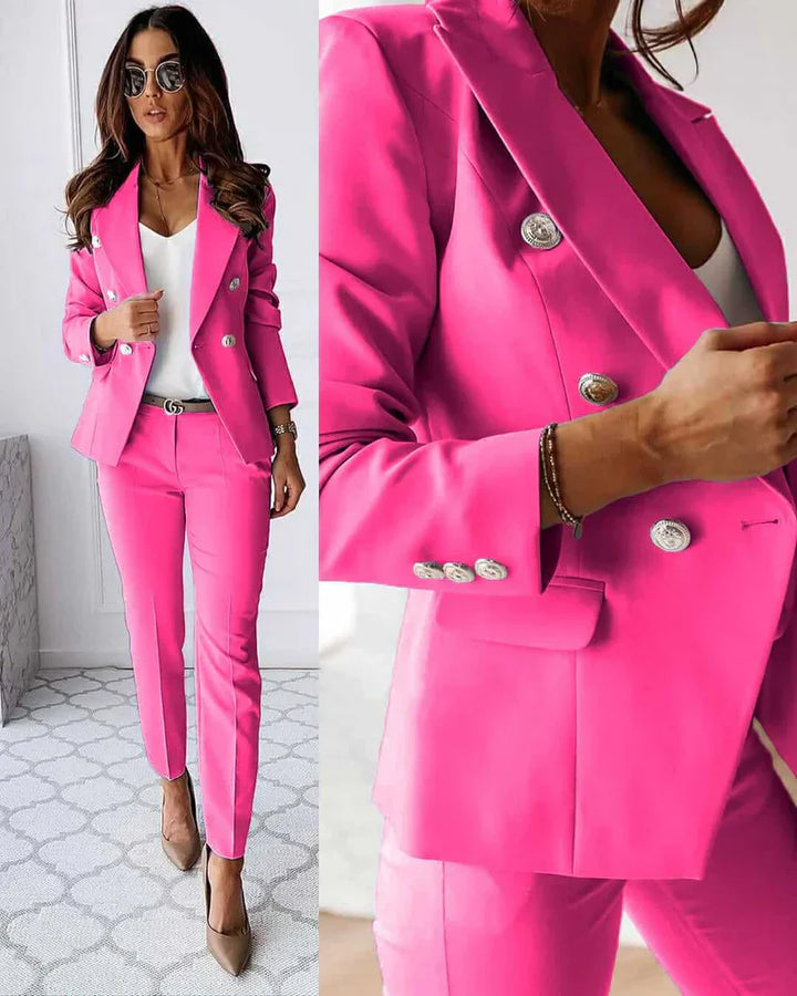 Levoire | Ensemble De Blazer Élégant Rose