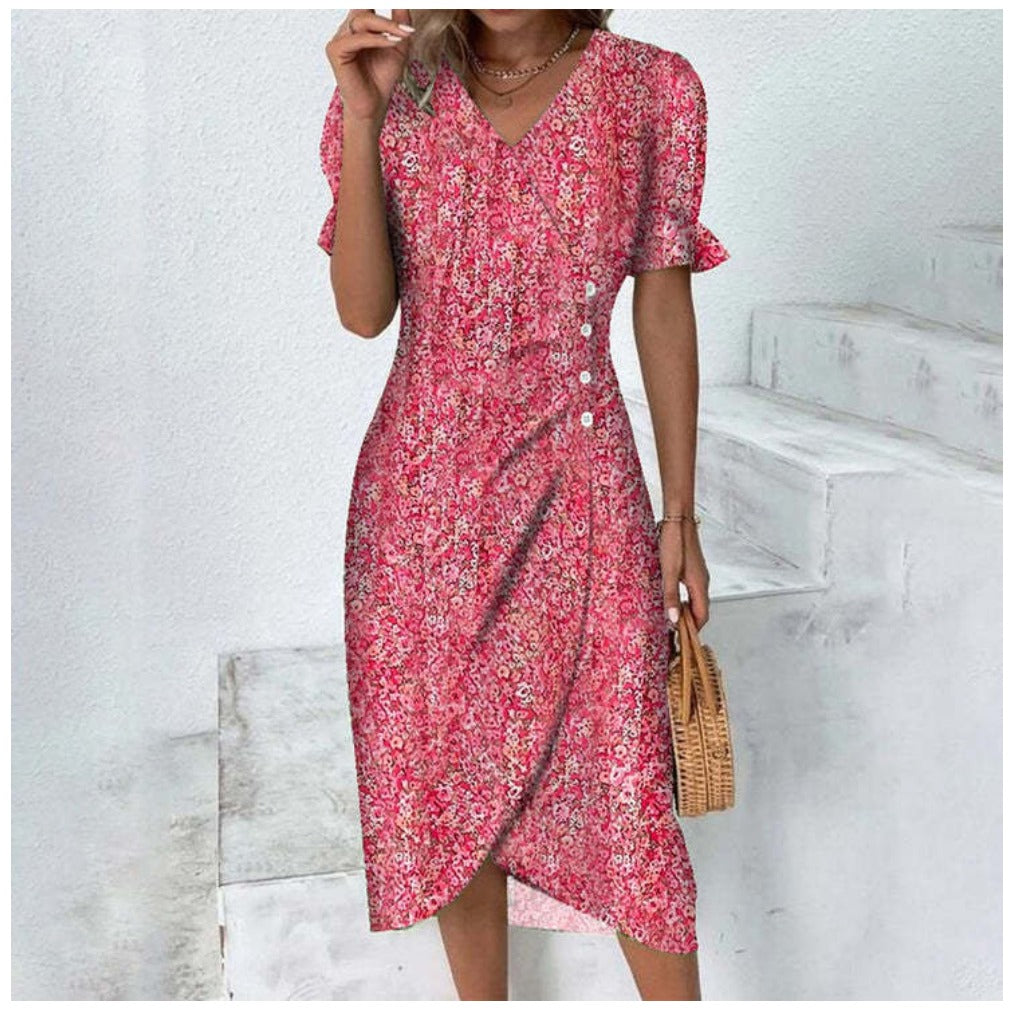 Levoire | Robe Boutonnee Raffinee Pour Un Look Mode Et Confortable Rose