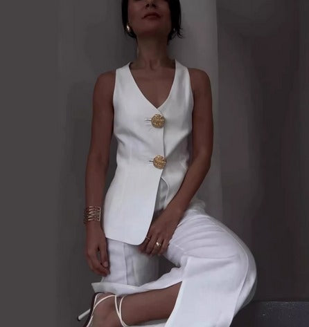 Levoire | Modern Two-Piece Blazer Suit Blanc