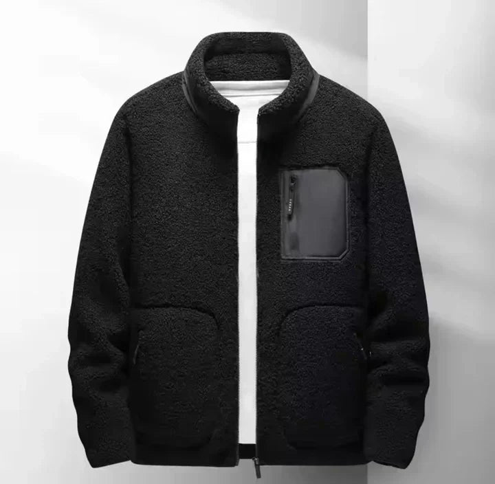 Levoire | Veste Intemporelle Pour Hommes Avec Fermeture Eclair Noir