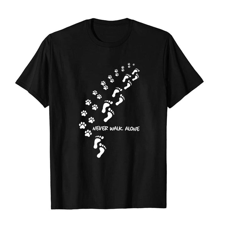 Levoire | Walk Alone | T-Shirt Pour Amoureux Des Animaux Conception unie Noir