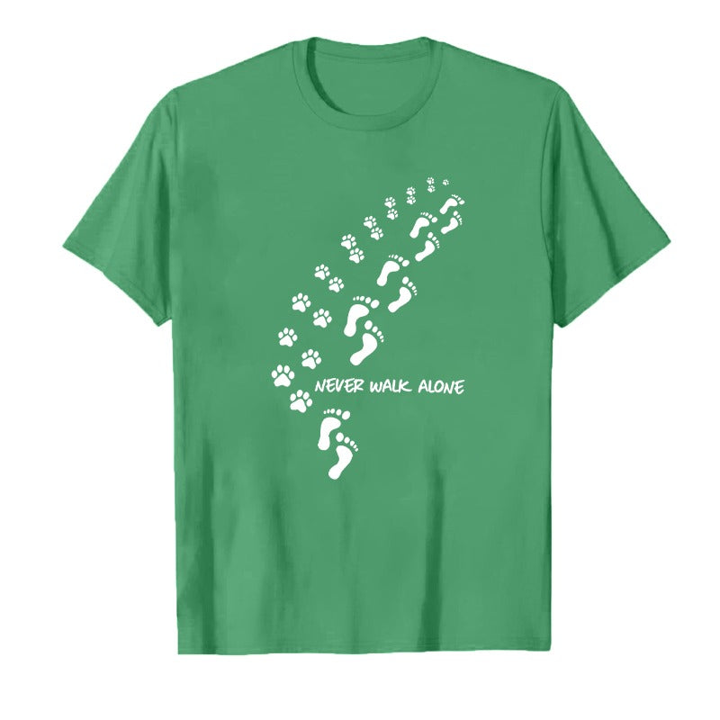 Levoire | Walk Alone | T-Shirt Pour Amoureux Des Animaux Conception unie Vert