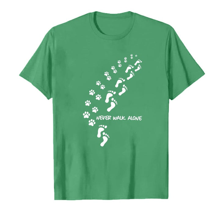 Levoire | Walk Alone | T-Shirt Pour Amoureux Des Animaux Conception unie Vert