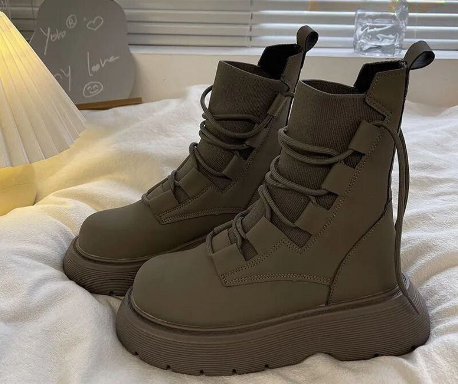 Levoire | Bottes de vétéran épaisses Khaki Gris