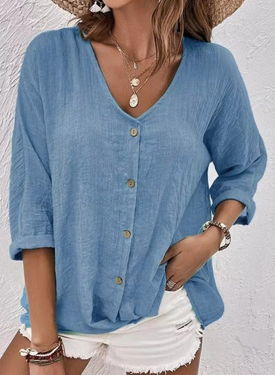 Levoire | Blouse De Jour Légère Et Sans Effort. Bleu
