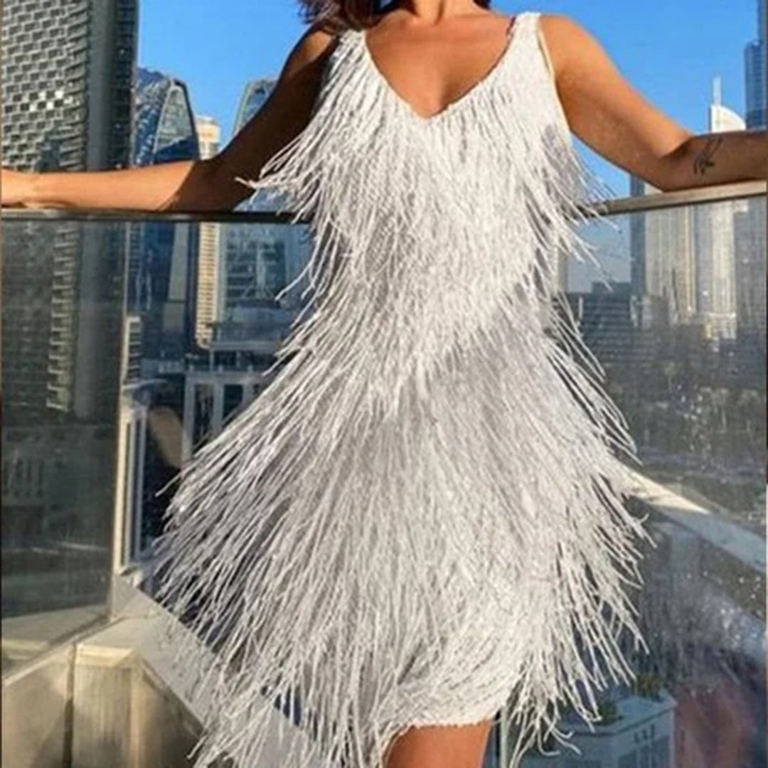 Levoire | Robe Mini Élégante Avec Franges
