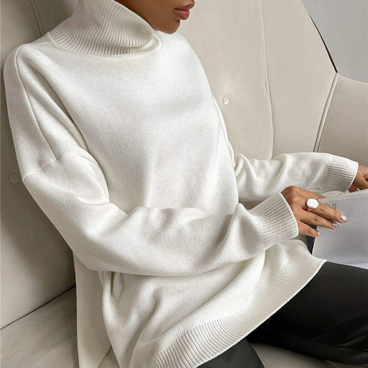 Levoire | Élégant Tricot À Fente Latérale Avec Col