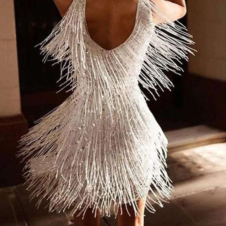 Levoire | Robe Mini Avec Franges Idéal Pour Les Fêtes
