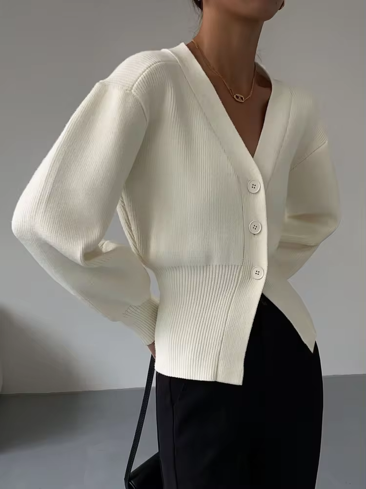 Levoire | Cardigan Avec Décolleté En V Et Fermeture À Boutons