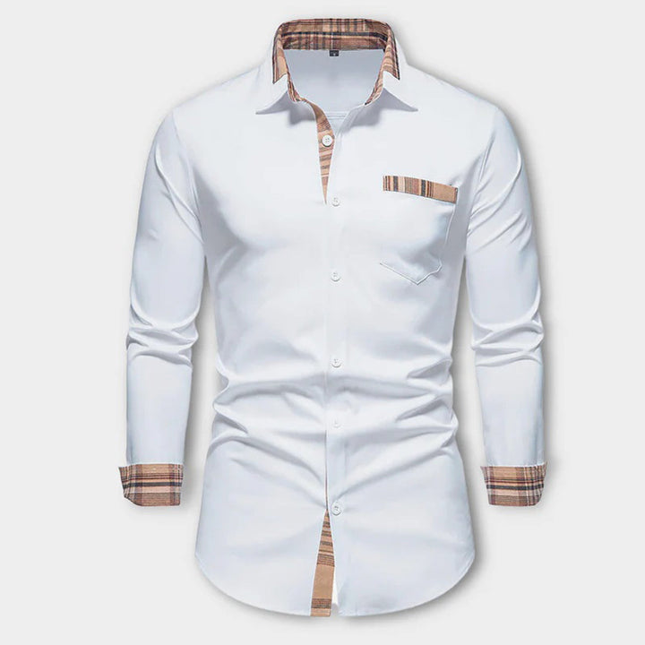 Levoire | Chemise À Manches Longues Rentoj Avec Poches Et Liste De Boutons Blanc