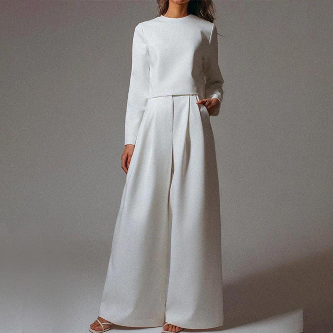 Levoire | Ensemble Deux Pièces Élégant Femme Blanc