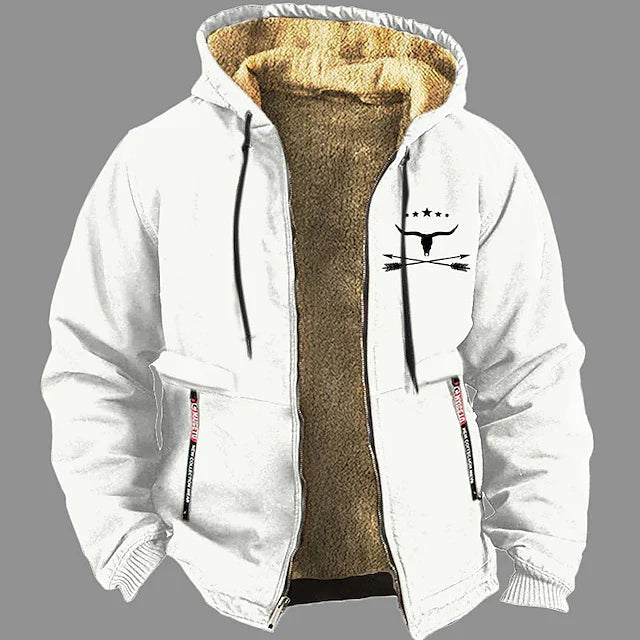 Levoire | Veste À Capuche En Polaire À Manches Longues Avec Fermeture Éclair Blanc