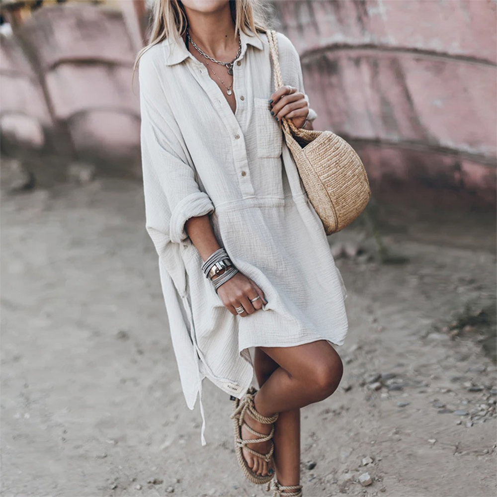 Levoire | Robe Décontractée Et Relaxante Pour Le Quotidien Blanc