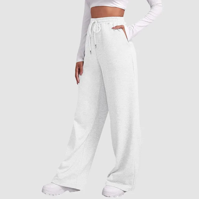 Levoire | Pantalons Larges Confortables Avec Cordon Et Poches Blanc