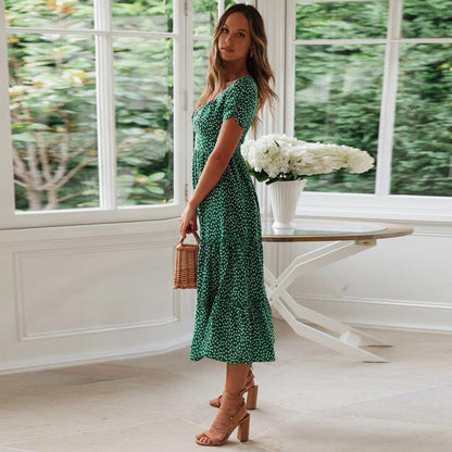 Levoire | Robe Bohème Confortable Vert