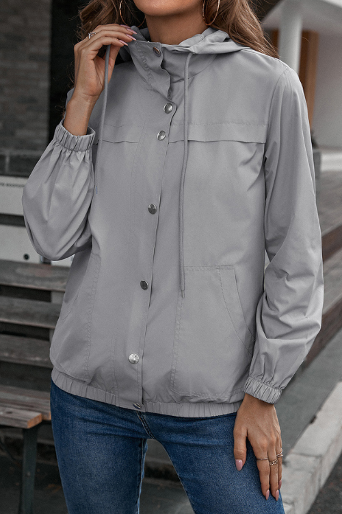 Levoire | Veste Sweat À Capuche Veste Imperméable Pour Femmes Gris
