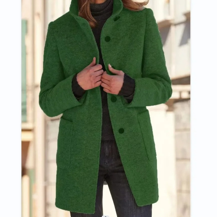 Levoire | Veste Pour Femmes Avec Col Montant Vert foncé