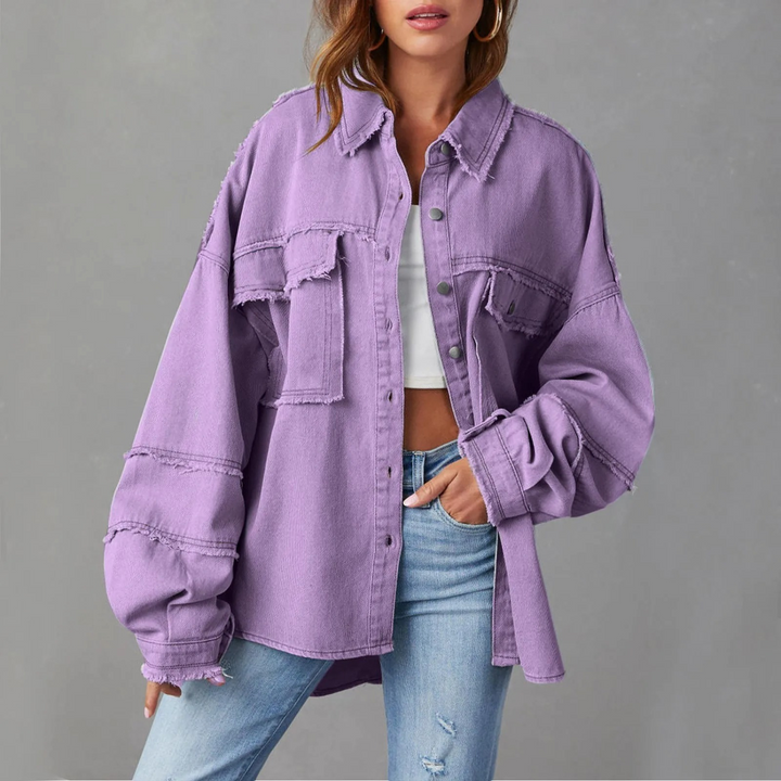 Levoire | Col De Chemise Manteau D'Été Confortable Et Long Lilas