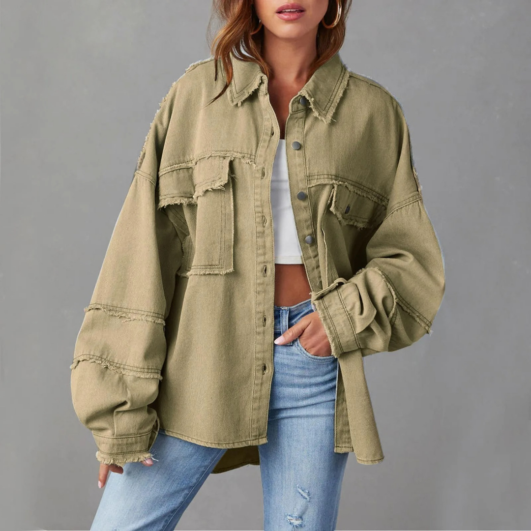 Levoire | Col De Chemise Manteau D'Été Confortable Et Long Vert
